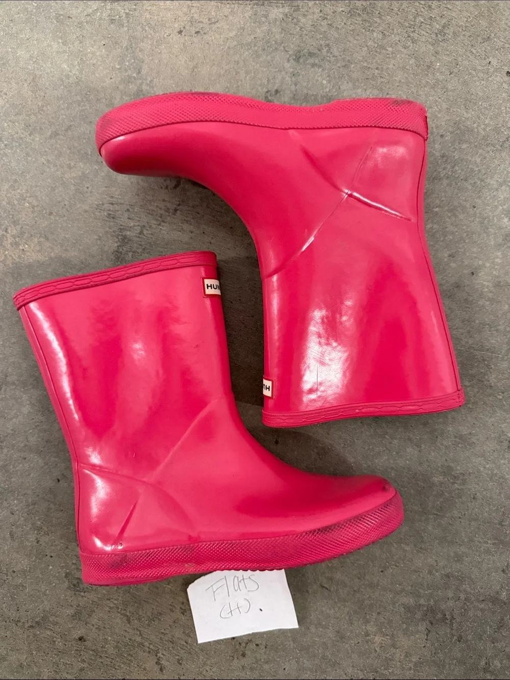 Hunter Kids Waterproof Rain Boots - Bright Pink